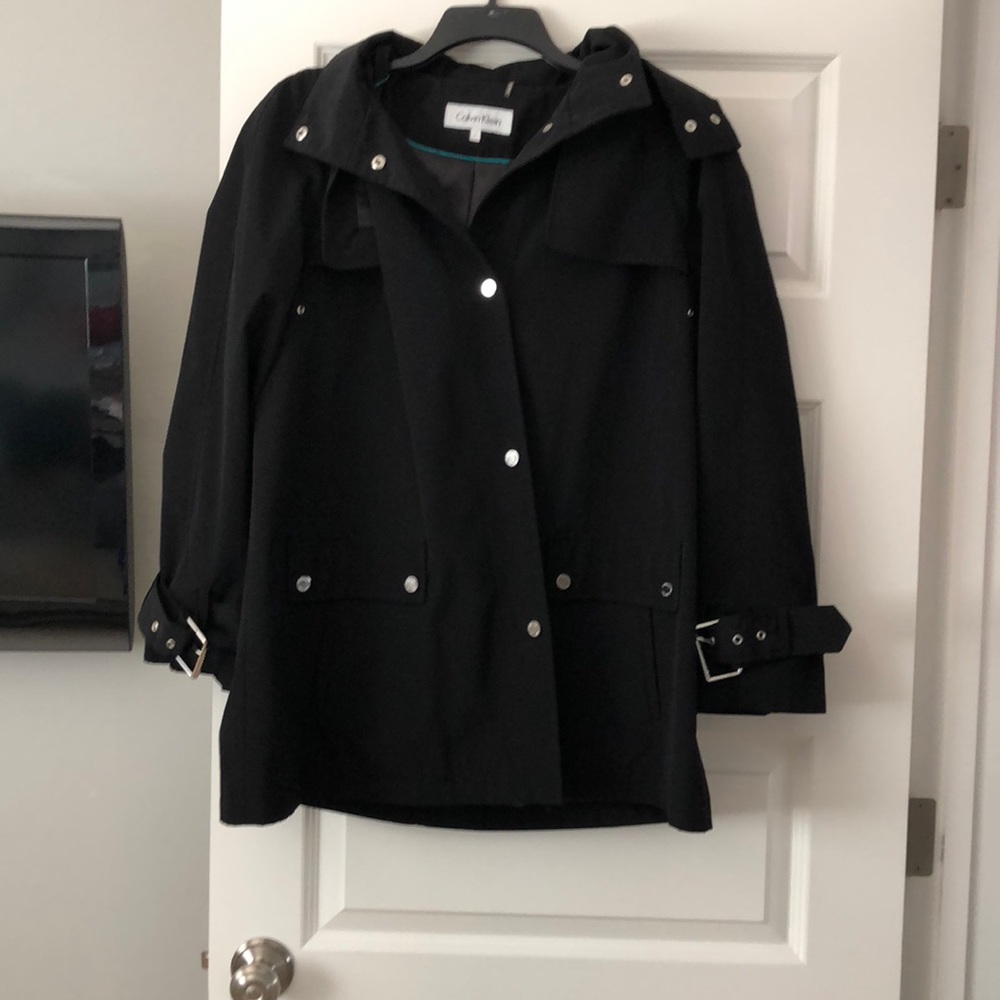 Black raincoat